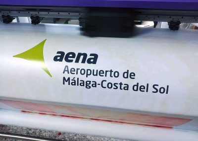 Campaña de publicidad de AENA en el Aeropuerto de Málaga