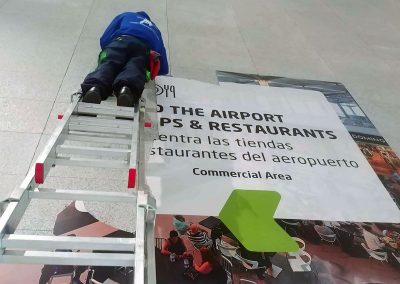 Campaña de publicidad de AENA en el Aeropuerto de Málaga