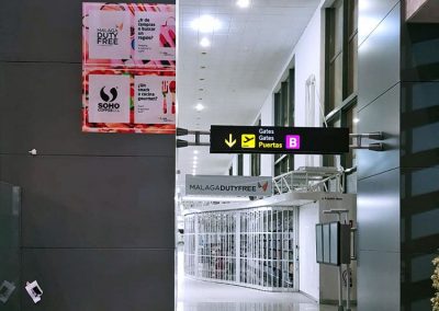 Campaña de publicidad de AENA en el Aeropuerto de Málaga