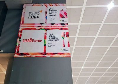 Campaña de publicidad de AENA en el Aeropuerto de Málaga