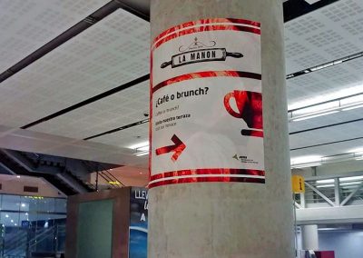 Campaña de publicidad de AENA en el Aeropuerto de Málaga