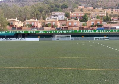 Rótulo patrocinio en el Campo Municipal Ntra. Sra. de la Fuensanta de Pizarra