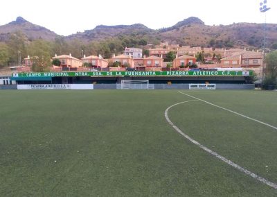 Rótulo patrocinio en el Campo Municipal Ntra. Sra. de la Fuensanta de Pizarra