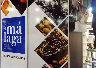 Vinilado de stands para Sabor a Málaga en el Salón de Innovación en Hostelería H&T