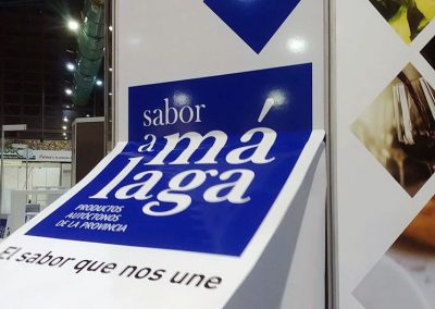 Vinilado de stands para Sabor a Málaga en el Salón de Innovación en Hostelería H&T