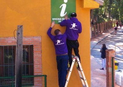 Señalizaciones para la salida del Caminito del Rey