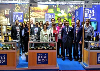 Murales y rótulos para el stand de Sabor a Málaga en la Feria Nacional del Vino