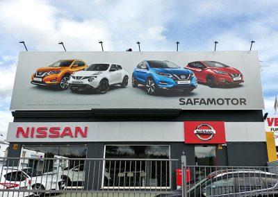 Vinilos para concesionario Nissan Safamotor en Vélez-Málaga