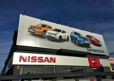 Vinilos para concesionario Nissan Safamotor en Vélez-Málaga