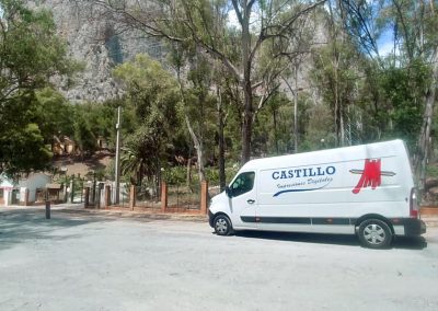 Placas promocionales de Álora en la salida del Caminito del Rey