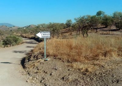 Señalización de los caminos en los alrededores de la Ermita de las Tres Cruces