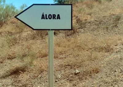 Señalización de los caminos en los alrededores de la Ermita de las Tres Cruces