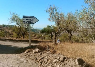 Señalización de los caminos en los alrededores de la Ermita de las Tres Cruces