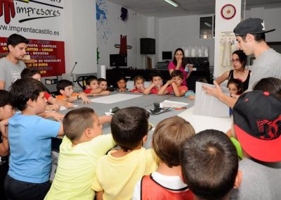 Visita del CEIP El Hacho a Imprenta Castillo