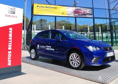 Lonas y vinilos de corte para presentación del nuevo Seat Ibiza de Autos Bellamar