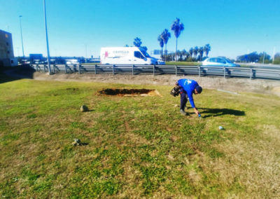 Instalación de vallas y gráficas para JFT Comunicación en el Aeropuerto de Sevilla