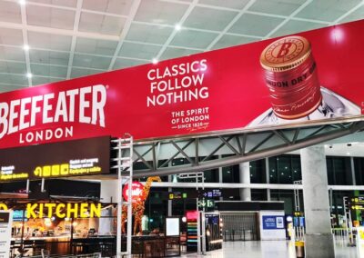 Publicidad de Beefeater en el aeropuerto de Málaga