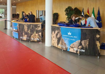 Diputación de Málaga: 10º aniversario del Caminito del Rey. Mostradores.